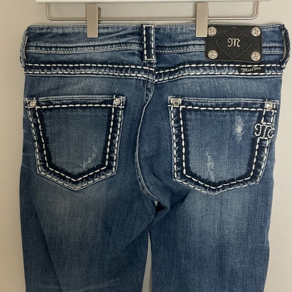 Miss Me Boyfriend Crop Jeans Some Distressed Size 26 - Picture 5 of 7